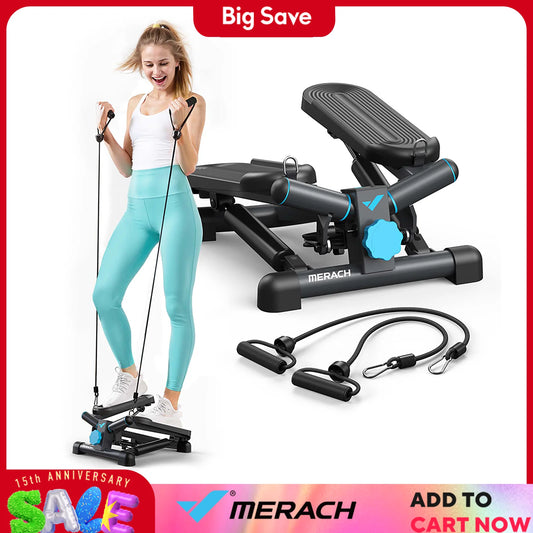 Merach Mini Stepper With Resistance Band For Home Fitness