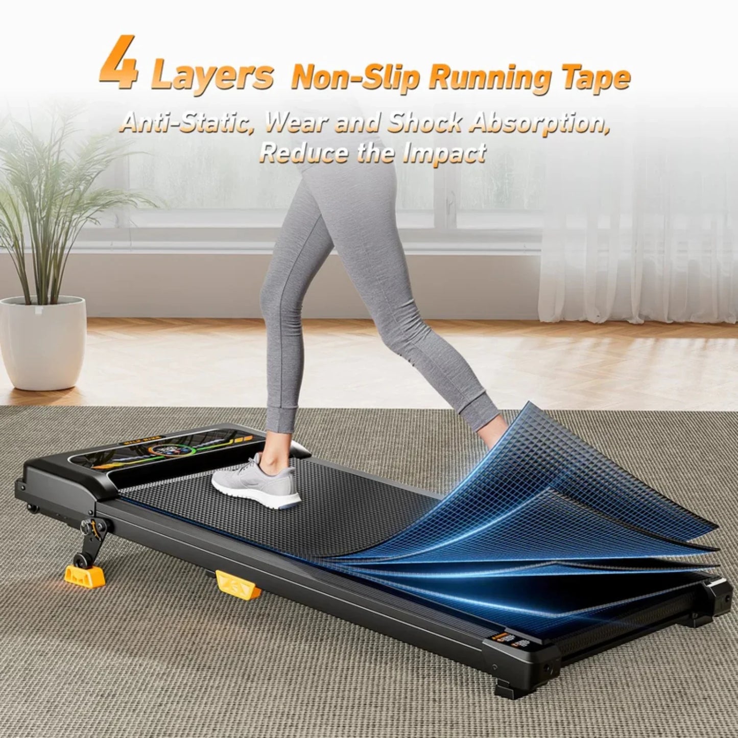 NONEDriving Portable Incline Walking Pad Under Desk Treadmill