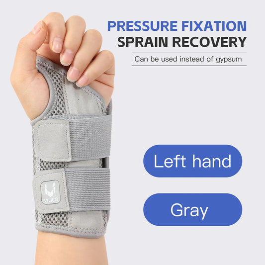 Wrist Brace for Carpal Tunnel Support Brace with Splints Hand Support for Arthritis Tendonitis Sprain Injuries Wrist Pain 1PC