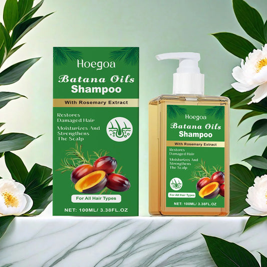 HOEGOA Batana Shampoo Hair Strengthen Moisturize Restore Damaged Hair