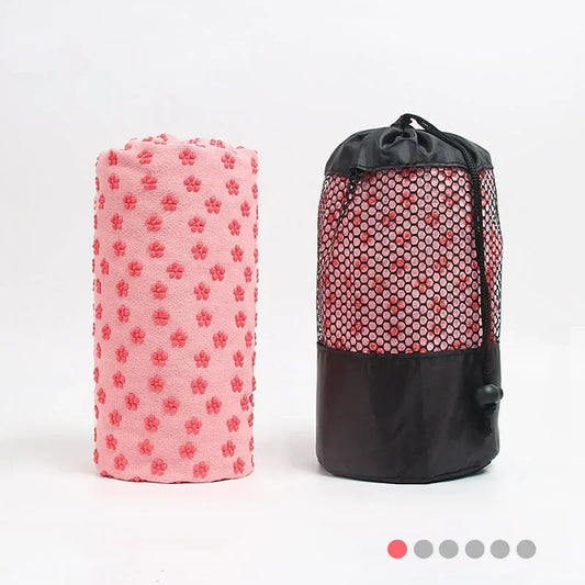 Bamboo Fiber Non Slip Yoga Towel Pilates Mat Sweat Absorbent