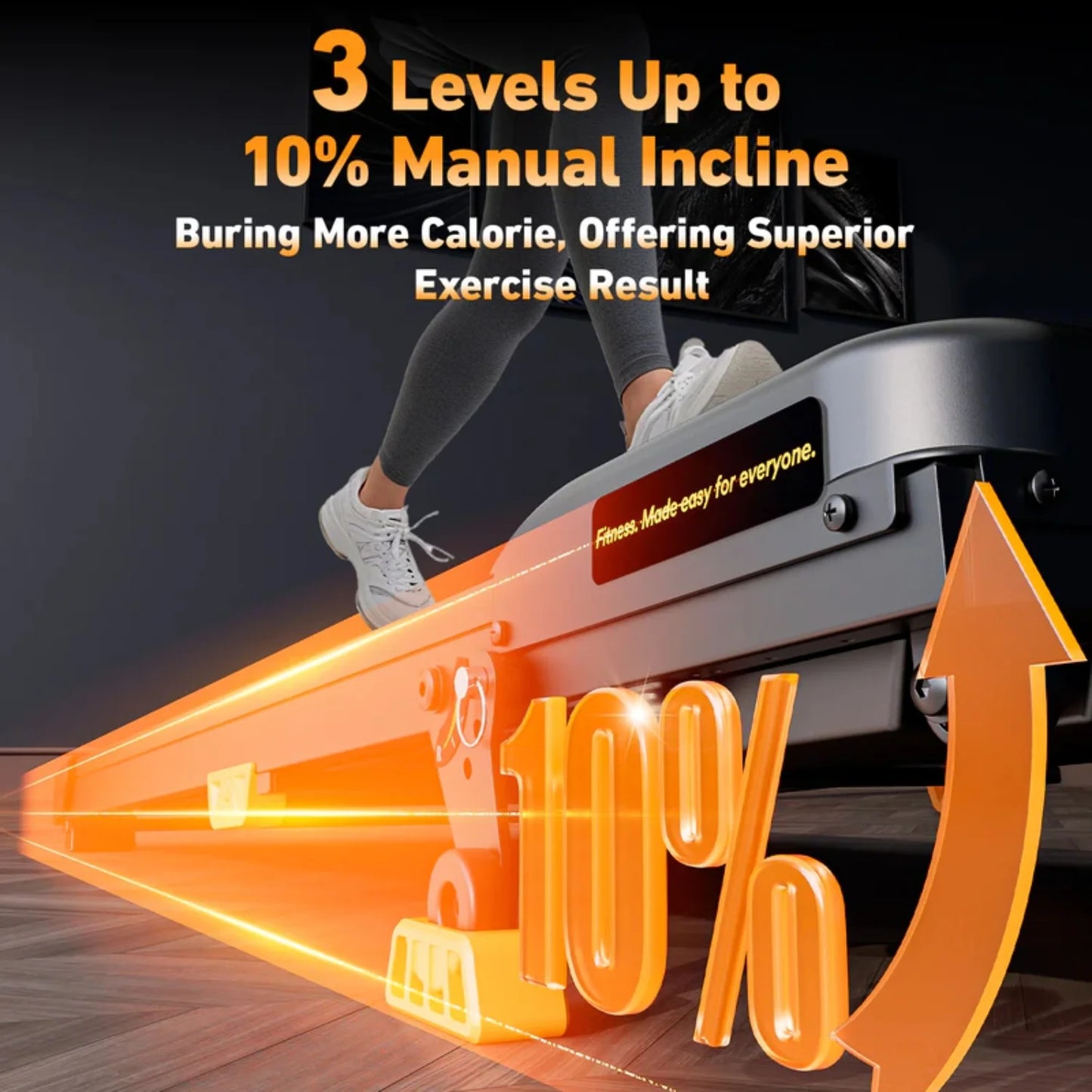 NONEDriving Portable Incline Walking Pad Under Desk Treadmill