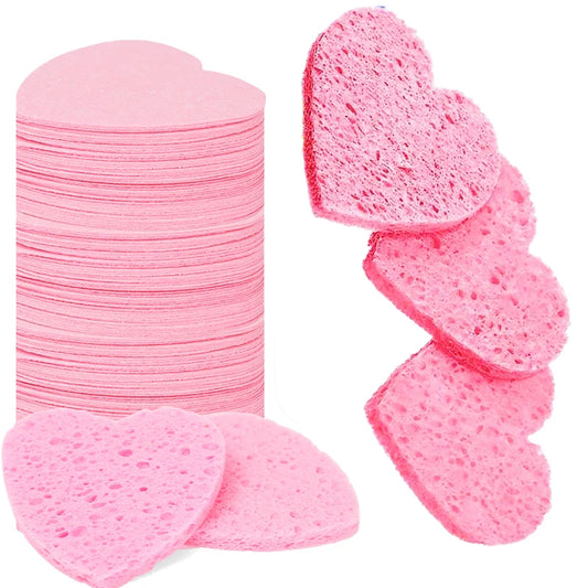 Natural Cellulose Facial Sponge Set For Cleansing Exfoliating Makeup Removal