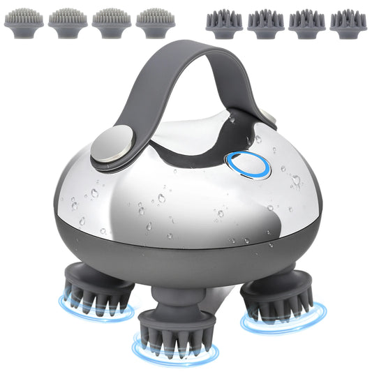 APWIKOGER Electric Scalp Massager With 8 Silicone Massage Heads