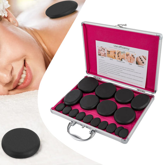 Bymaocar PremiumThermalStones MassageSet WithHeater Box SpaTherapy DeluxeEdition